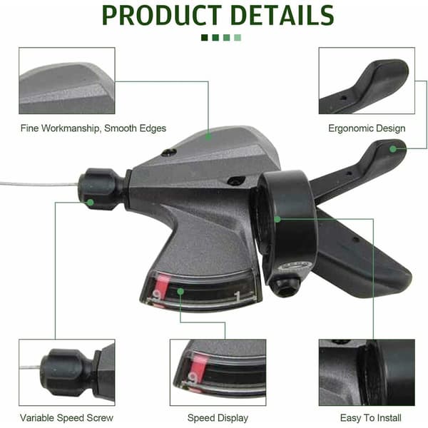 Lav støj Gear Trigger Skiftegreb Ergonomisk Design Mountainbik