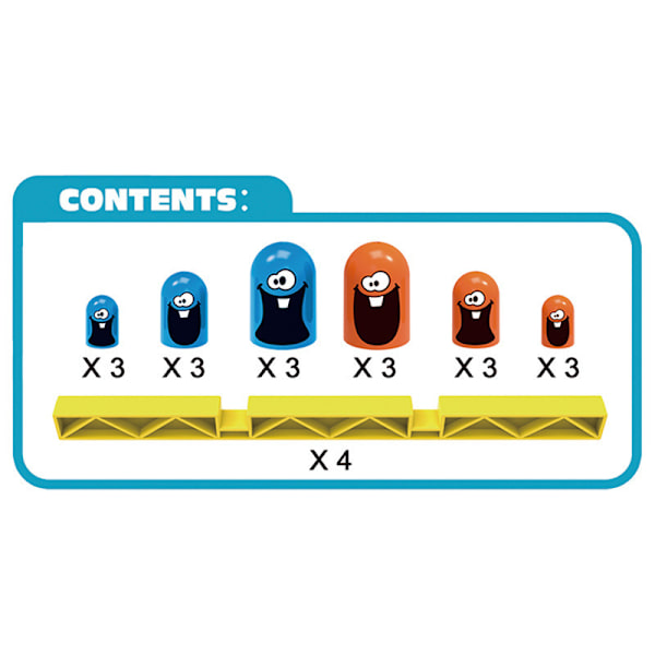 Plastik børns baby intelligens gobble brætspil tre i en række
