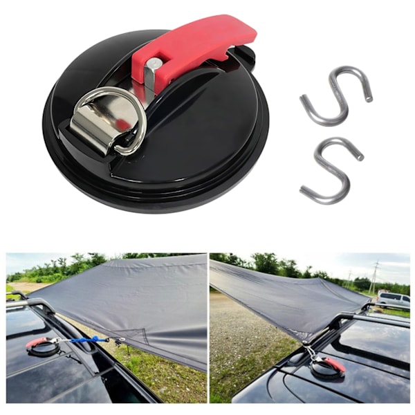 2-pack sugkoppskrokar, med 8 S-krokar, för hem, verkstad, camping, Sui