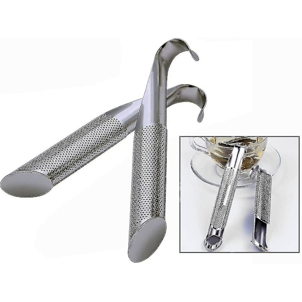 1 par tesil, teinfuser, urte- og krydderfilter i rustfritt stål