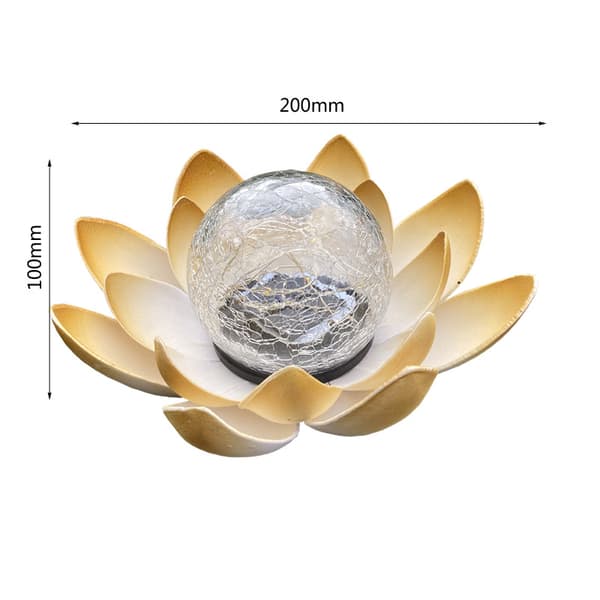 Solcellslampa, 20 cm, höjd 10 cm, metall, bärnsten