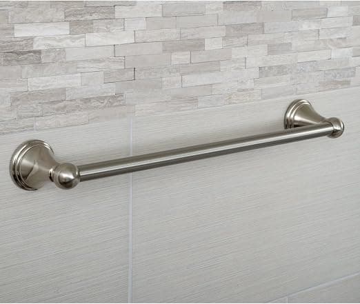 Moderne håndkleholder for bad, satin nikkel,