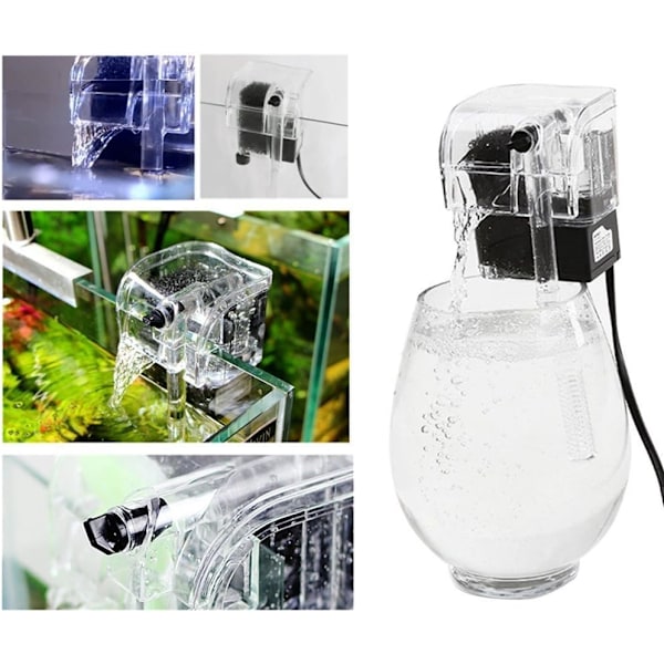 Akvarieophængsfilter Akvarie Power Filter Vandfald Vandpumpe Cirkulationsvandtank