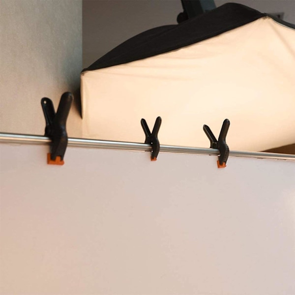 16 muovista jousipuristimet, DIY-työkalupuristimet, pihdit, puristuspuristimet