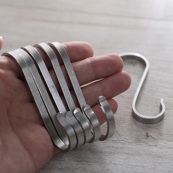 Set med 9 st metall S-krokar Multifunktionella S-formade krokar för bad