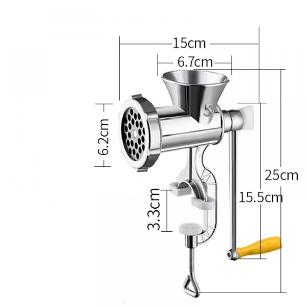 Multifunksjonell kjøttkvern, kvern, pølsemaker, manuell håndholdt pølsefyller