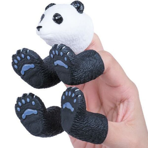 Panda djur finger handdocka nyhet leksak fingerdocka prop present
