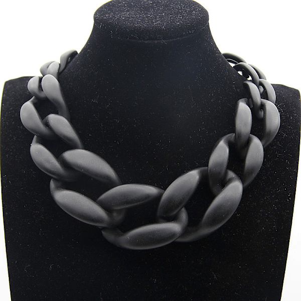 Halsband Kvinnor Akryl Chunky Kedja Statement Länk Halsband Stor Mode