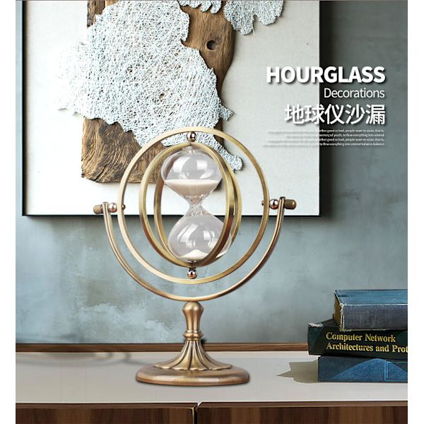 Metall Timglas Timer Glas Timer Sand Glas En Timme Vintage Liv