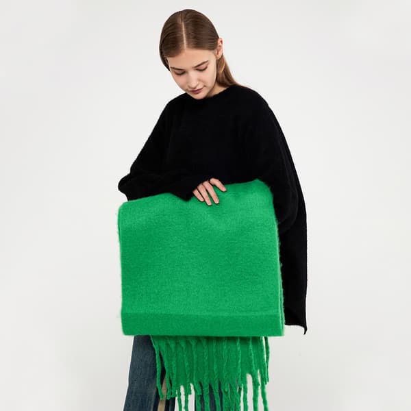 Luksus Cashmere Dame Halstørklæde Vinter Tyk varm Solid Cape Wraps F