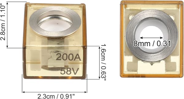 Vattentät 200A Marincertifierad Batterifussskydd 58V