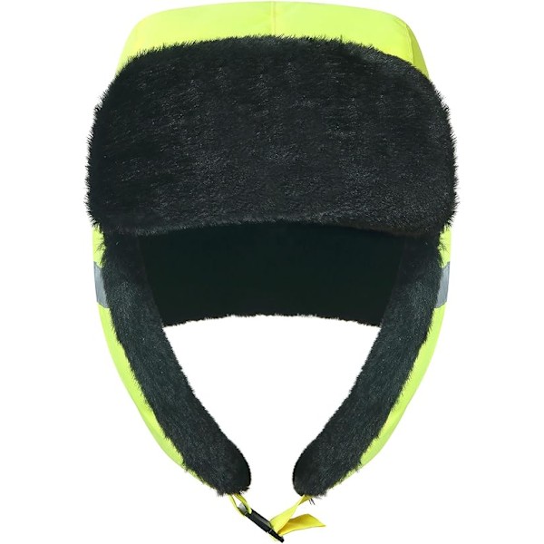 Mænds Høj Synlighed Vinter Aviator Kunstlæder Kunstpels Trapper Kvinder Øreklapper Jagthue Voksen Unisex