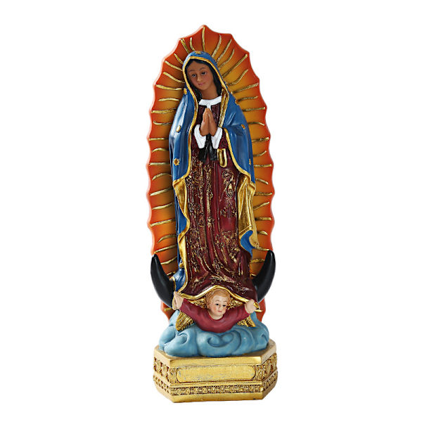 Vår Fru av Guadalupe Den Heliga Jungfru Maria Staty Skulptur