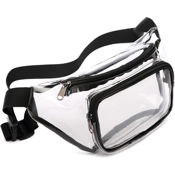 Fanny Packs til kvinder og mænd,  gennemsigtig Fanny Pack stadion godkendt vandtæt sød talje taske gennemsigtig pung justerbar bæltetaske til sport, rejser