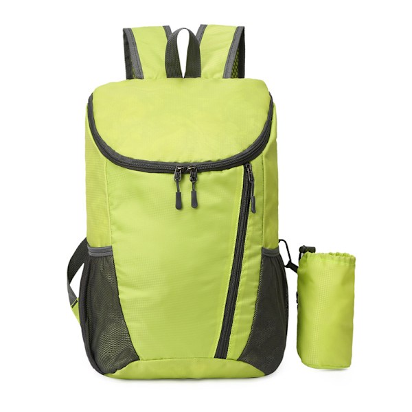 Vandringsryggsäck, Vattentät och Slitstark Lätt Ryggsäck Packbar, Utomhus Resa Camping Dagryggsäck Fällbar-GRÖN，42*28*20cm