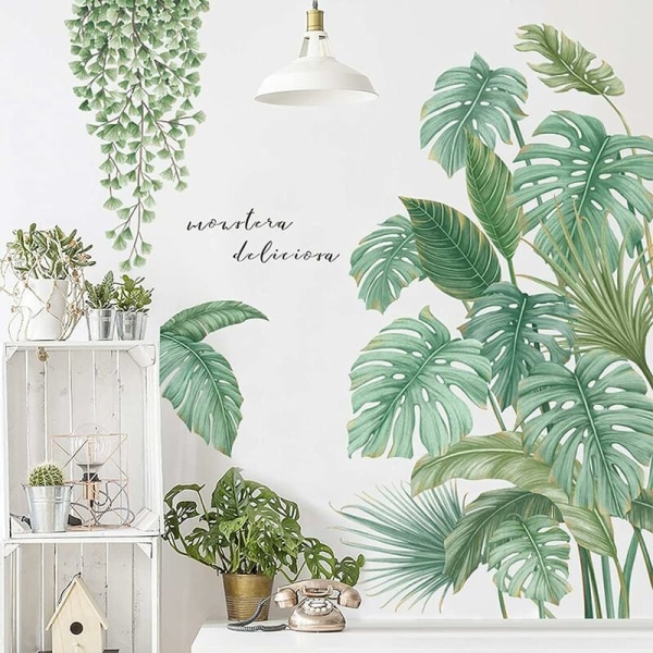 Tropical Plant Wall Sticker, Tropical Plant Palm Leaf Stickers, T