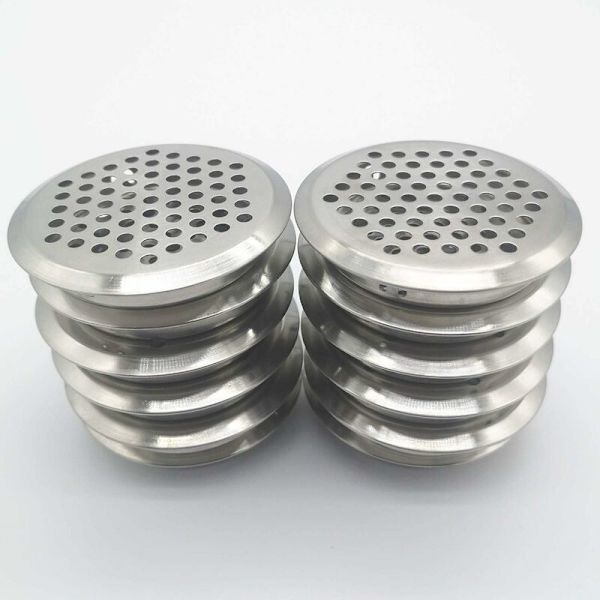 12 stk. 53 mm rustfrit stål ventilationsgitter rundt net åndedræt