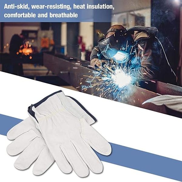 Arbetshandskar Handskydd Eldbeständiga Svetsningshandskar Super Mjuka Korn Fårfårshandskar Skyddshandskar för Svetsare Metallstansning