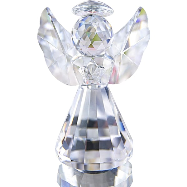 Crystal Angel Figurine Paperweight Decor Lasi Ornaments Art Coll