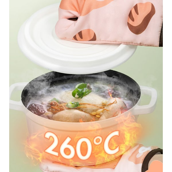 Ett par värmeisolerande handskar, brännskyddshandskar,