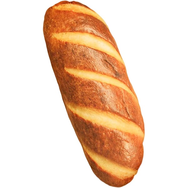 3D Simulering Brødformet Pude Blød Lændestøtte Baguette Rygpudde Sjovt Mad Plys Fyldt Legetøj（15.7‘’/40CM）