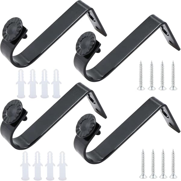 Paket Gardinstångs Takfästen, Gardinstångs Fästen, Gardinstångshållare, Gardinstångs Väggfästen, 22mm Innerdiameter