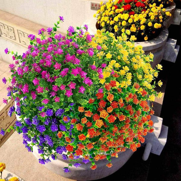 Kunstige udendørs blomster, falske dekorationer i jern