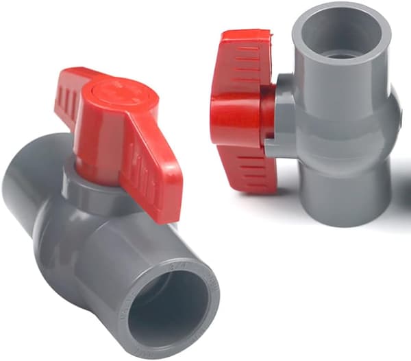PVC Kuleventil, U-PVC Plastkuleventil, Rette Koblinger for Flowkontroll og Stenging (φ40mm)
