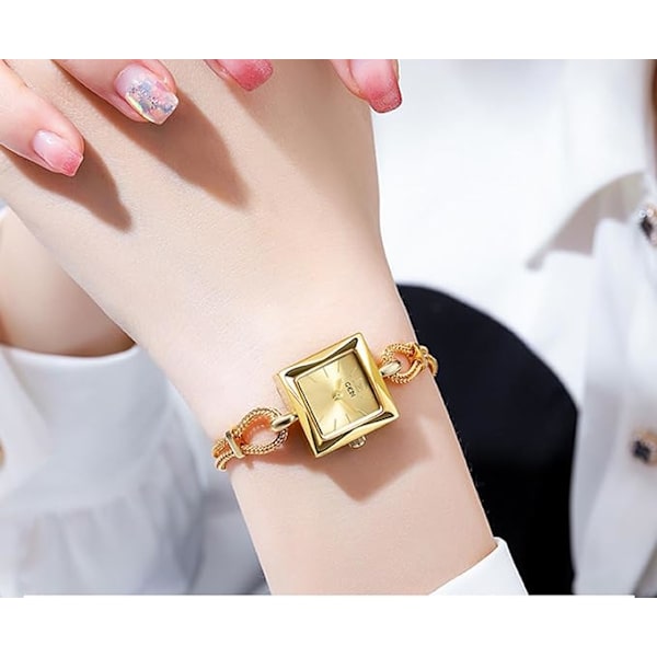 Kvinnor Bling Diamanter Roséguld Klockor Klänning Analog Vattentät Qu