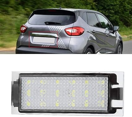 Nummerpladelys, 2 stk. LED-nummerpladelys til bil, der passer til/Twingo/Clio/Megane/La