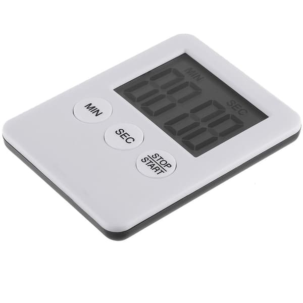 Magnetisk LCD Digital Køkken Timer, Hvid