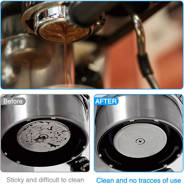 51mm Espresso Puck-Sil, 1,1mm Tykkelse, Gjenbrukbar Filter i Rustfritt Stål for Espresso Portafilter (51mm)