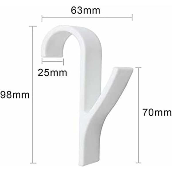 6 st Radiatorkrok, Handdukskrokar för Element, Vit ABS-plast