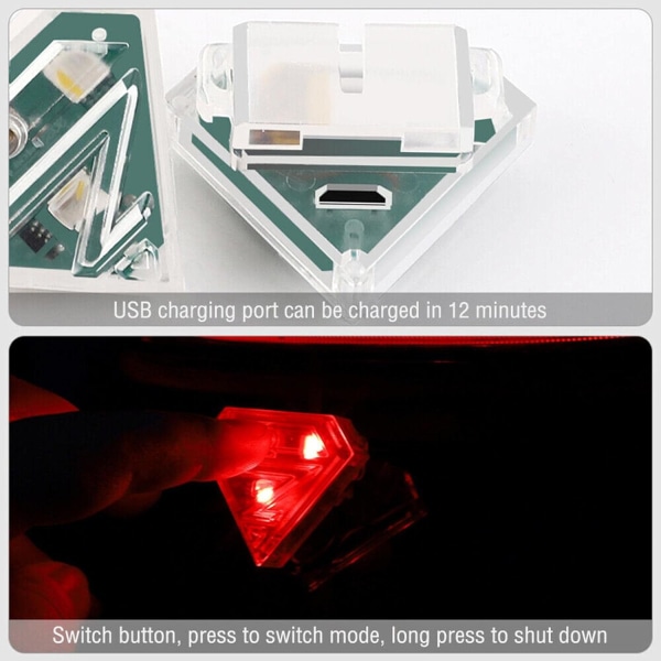 LED-ljus, dimblixtljus, vattentätt drone med USB Rech