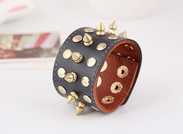 Rock Punk Läderarmband