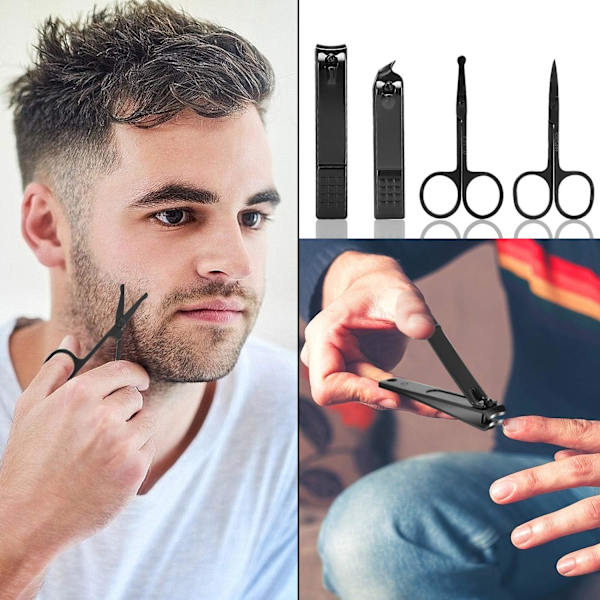 16 i 1 Manikyrset Rostfritt Stål Professionell Pedikyrset Nagelklippare Nagelsax Med Rosa Läder Resväska - För Män Kvinnor -Orange