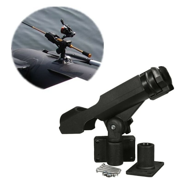 Fiske stang holder, 1 stk multifunksjon fiske stang roterende brakett, justerbar