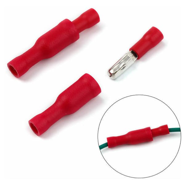 100 st Elektriska Öglor Isolerade Elektriska Crimpterminaler & Kon