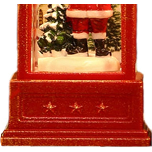 Jul Snöglob Lykta Telefonkiosk Snöglob Lykta Telefonkiosk Designad Julbelysning Ornament för Bar KTV Dekoration (Jultomte