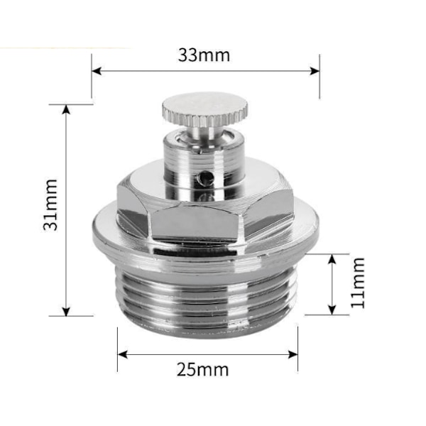 4 stk. 1\" Radiatorventilhetter - Reservedeler for varmesystem