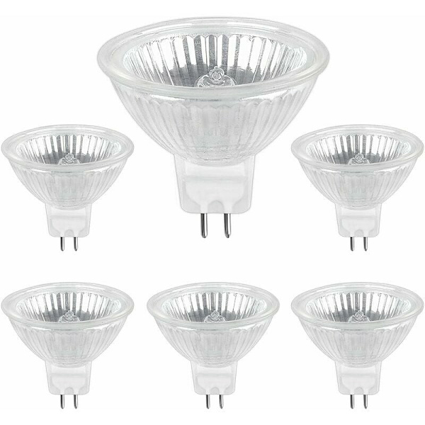 GU5.3 35W 12V Halogenpære, MR16 Halogen Spotpære, 6-pak