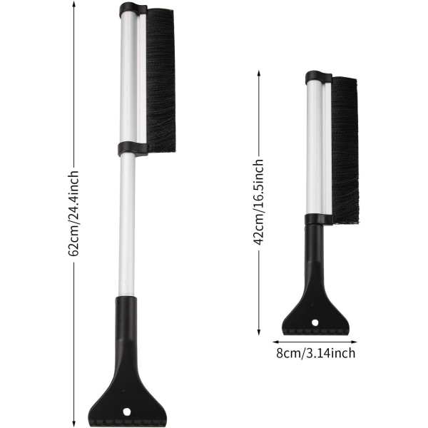 Snøbørste, 2 i 1 isskrape snøbørste snøkost