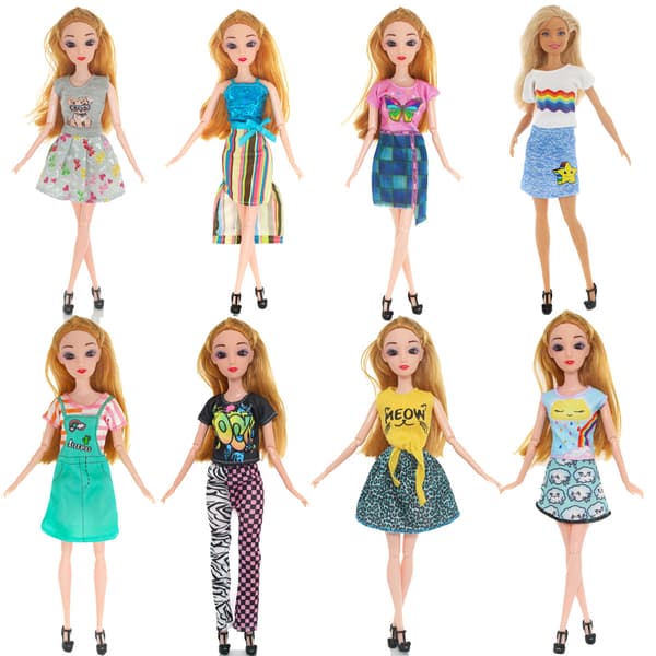 10 kläder för 30 cm dockor Barbie kläder Dockkläder Leksaker för att byta om