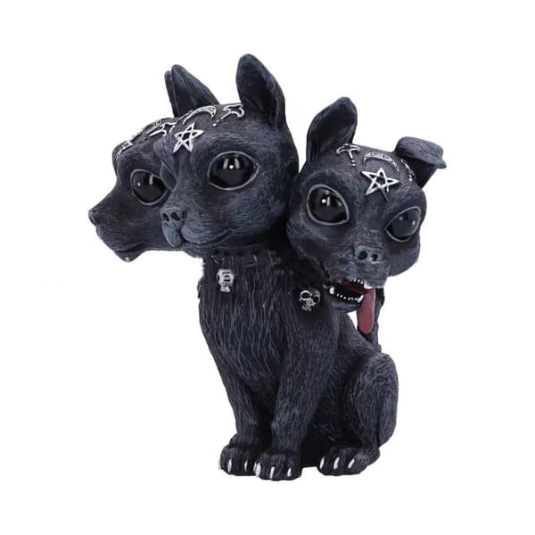 1 Pack Big Bacchus Trehövdad hundstaty Hartshantverk