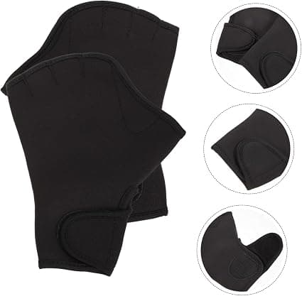 1 par sorte nylon beskyttelseshansker, svømmehansker
