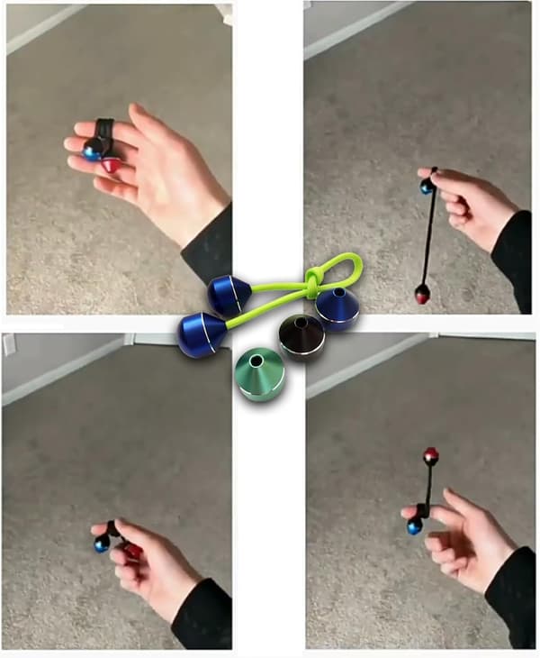 Fingerlegetøj til fingerfærdighed - Aluminiumlegeringsperler Yo-Yo til