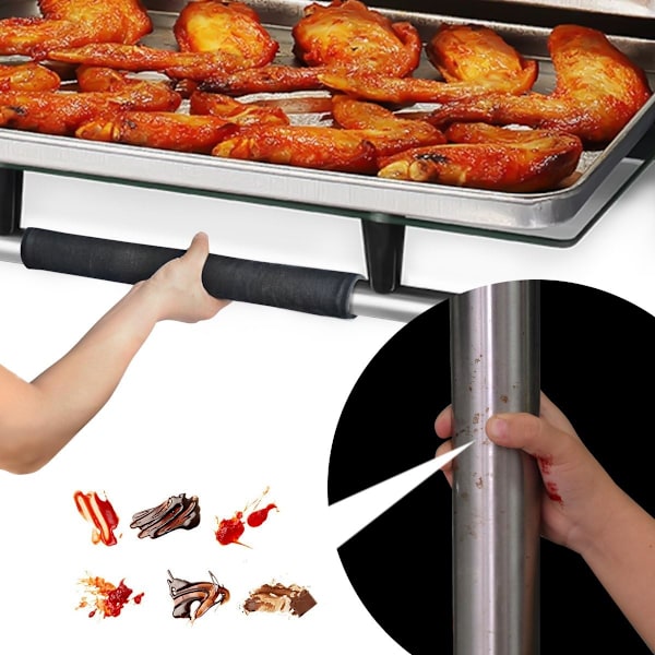 Dørhåndtakdeksler for kjøleskap, hold kjøkkenet rent fra fingeravtrykk, drypp, matflekker, perfekt for grill, oppvaskmaskin (svart)
