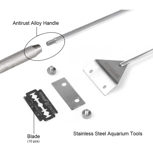 Akvarieväxtverktyg, Aquascaping Sax Pinsett Rostfritt Stål Spatel Verktyg Akvatisk Tank Verktyg Set för Fisk Tankar Akvarier