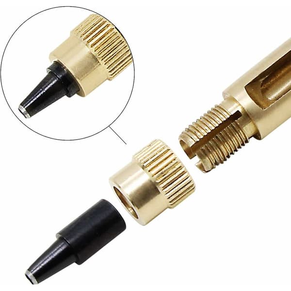 Bilskruvstans i läder, 6 spetsar, storlekar 1,5-4 mm, utbytbar