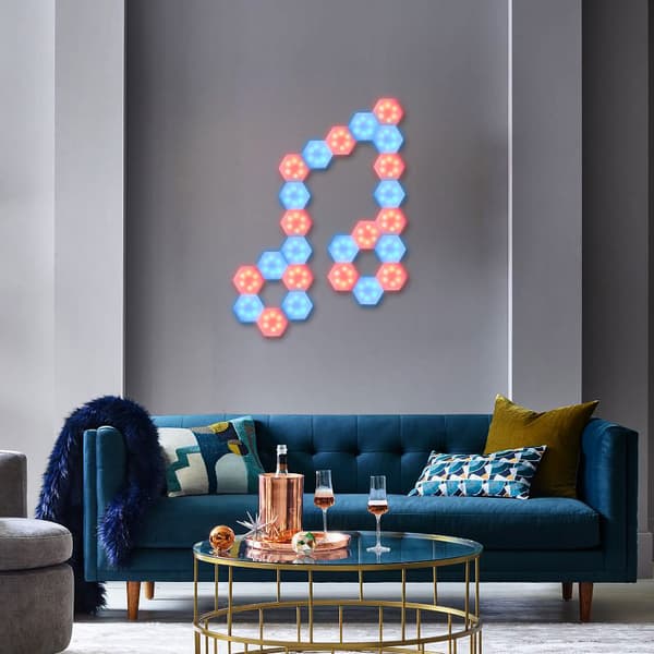 Hexagonal LED væglampe Modulær cellulær fjernbetjeningspanel Li